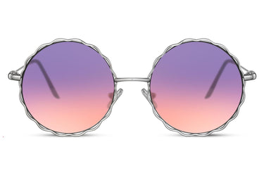 Heart-shaped sunglasses with pink lenses